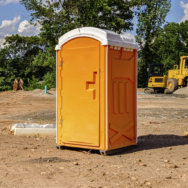 how often are the portable restrooms cleaned and serviced during a rental period in Norwich NY